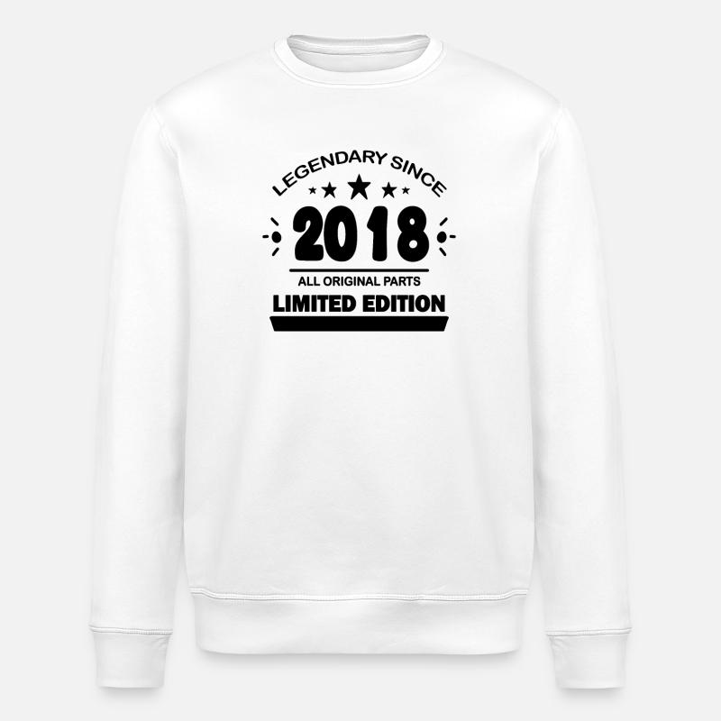 2018 - Class of 2018 - Stanley/Stella ROLLER Unisex Organic Sweatshirt - white