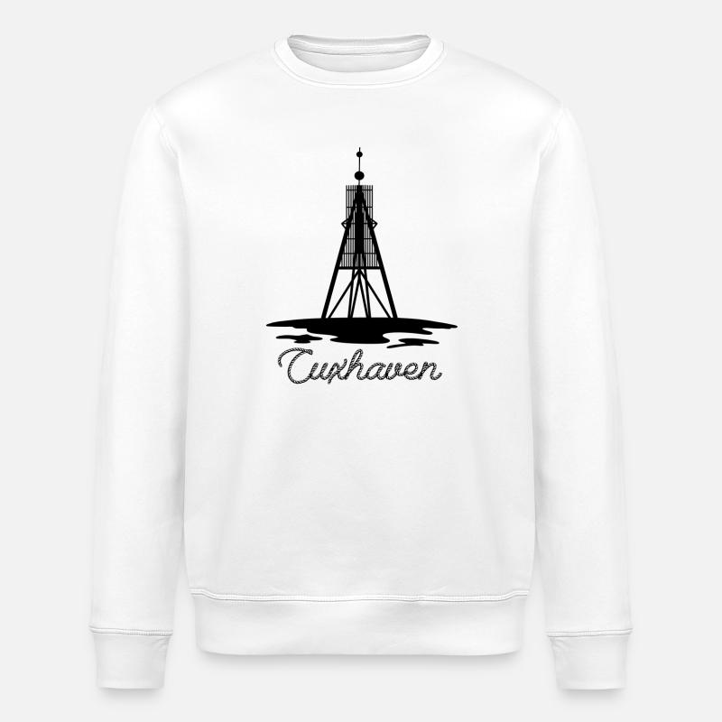 Kugelbake Cuxhaven - Stanley/Stella Unisex Bio-Sweatshirt ROLLER - Weiß