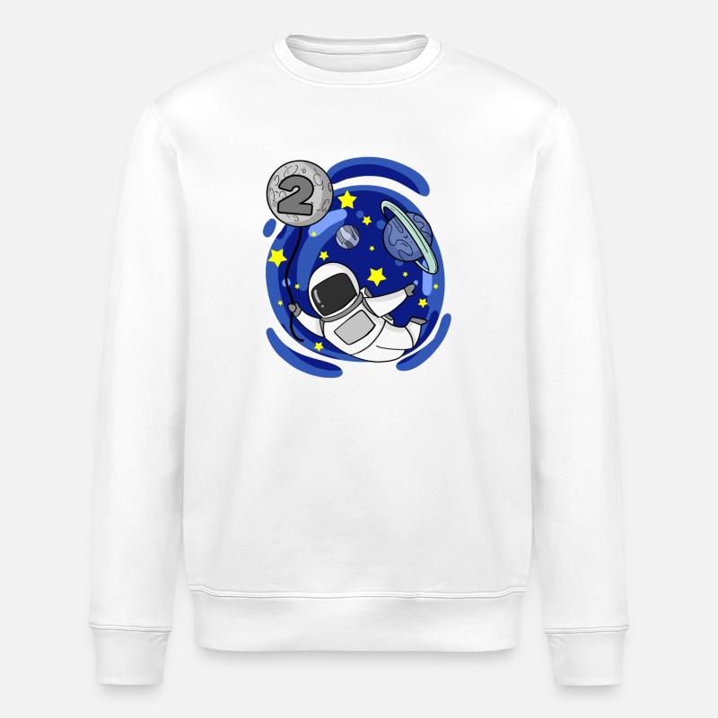 2 Years Birthday Boy Gift - Stanley/Stella ROLLER Unisex Organic Sweatshirt - white