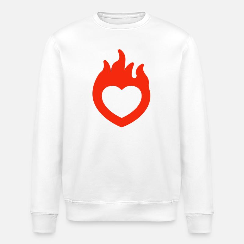 Saint-Valentin, Saint-Valentin, Saint-Valentin - Sweat bio ROLLER Stanley/Stella Unisexe - blanc