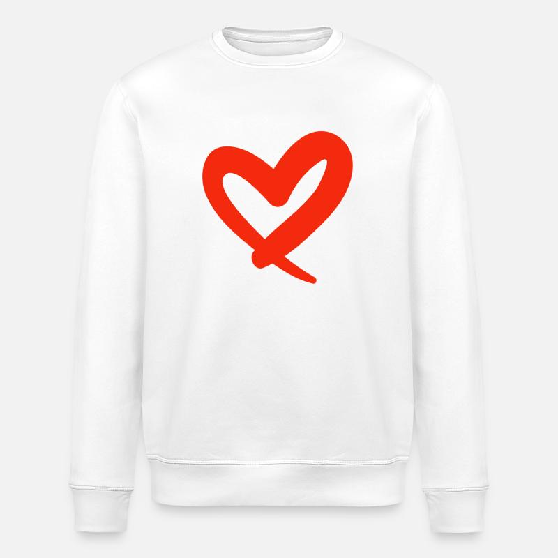 Valentine's day, Valentine's day, Valentine's day, - Stanley/Stella ROLLER Unisex Organic Sweatshirt - white
