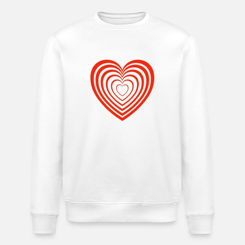 Saint-Valentin, Saint-Valentin, Saint-Valentin - Sweat bio ROLLER Stanley/Stella Unisexe - blanc