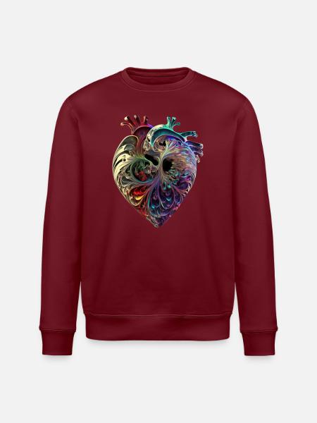 Herz - Stanley/Stella Unisex Bio-Sweatshirt ROLLER - Weiß