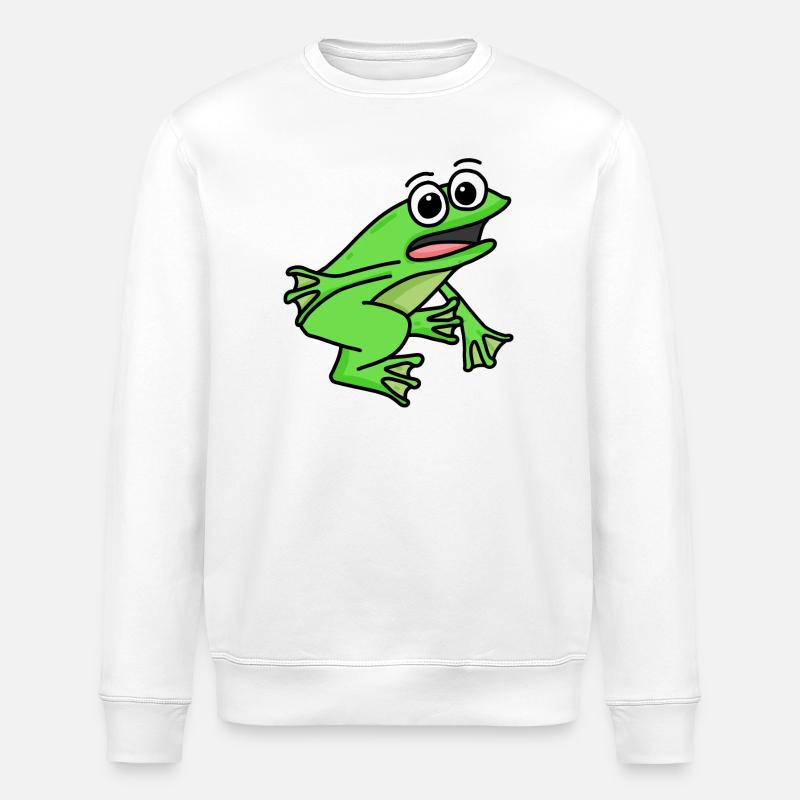 Frosch Motiv - Stanley/Stella Unisex Bio-Sweatshirt ROLLER - Weiß