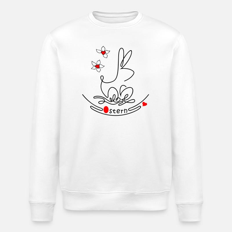 Osternest mit Osterhase - Stanley/Stella Unisex Bio-Sweatshirt ROLLER - Weiß