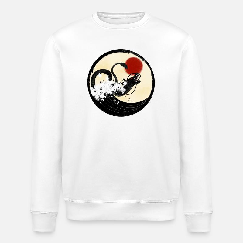 Chinesischer Drache - Stanley/Stella Unisex Bio-Sweatshirt ROLLER - Weiß