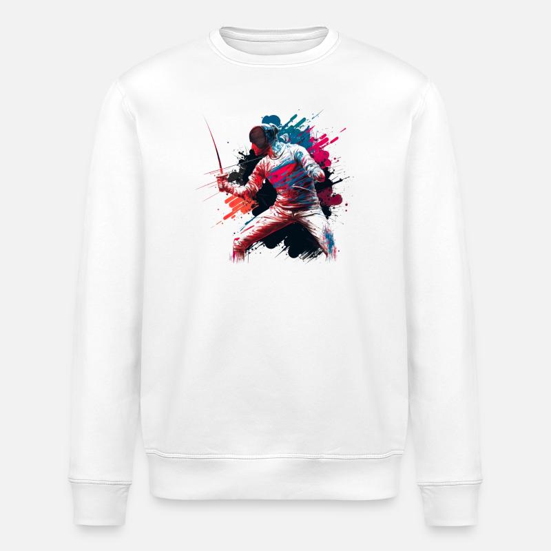 Couleur Explosif Escrimeur Graffiti - Sweat bio ROLLER Stanley/Stella Unisexe - blanc