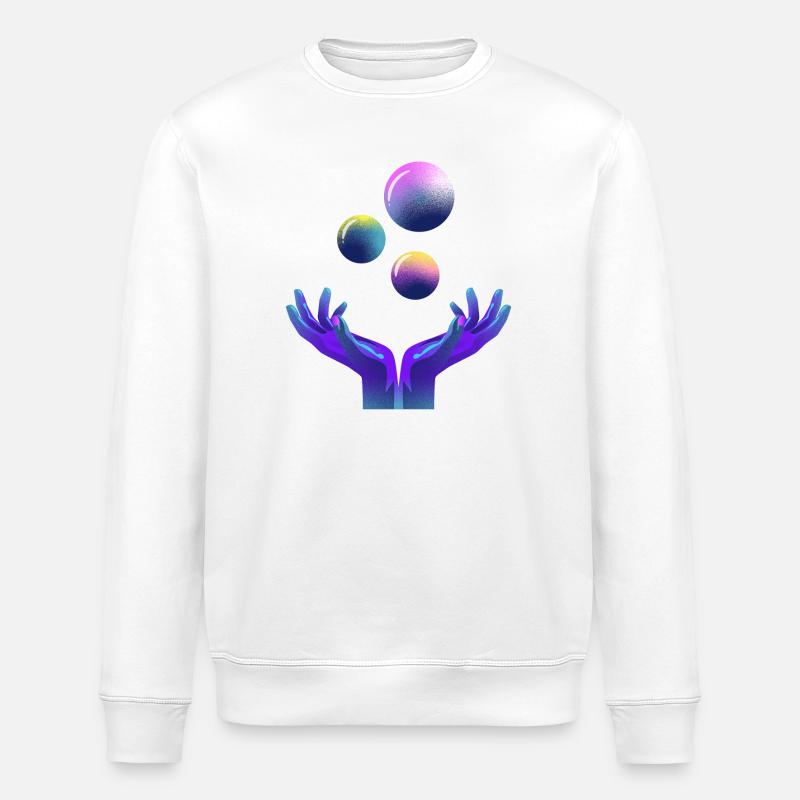 graphique, univers, planète - Sweat bio ROLLER Stanley/Stella Unisexe - blanc