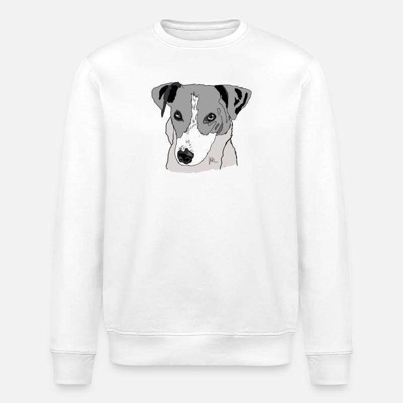 Jack Russel Terrier - Stanley/Stella ROLLER Unisex Organic Sweatshirt - white