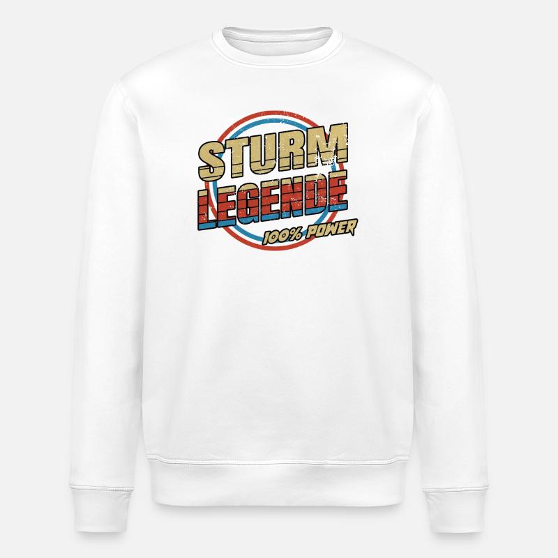 Sturm Legende - Stanley/Stella Unisex Bio-Sweatshirt ROLLER - Weiß