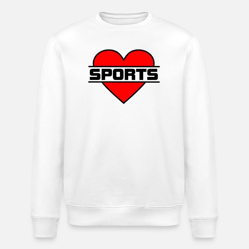 Liebe dich Herz 032 - Stanley/Stella Unisex Bio-Sweatshirt ROLLER - Weiß