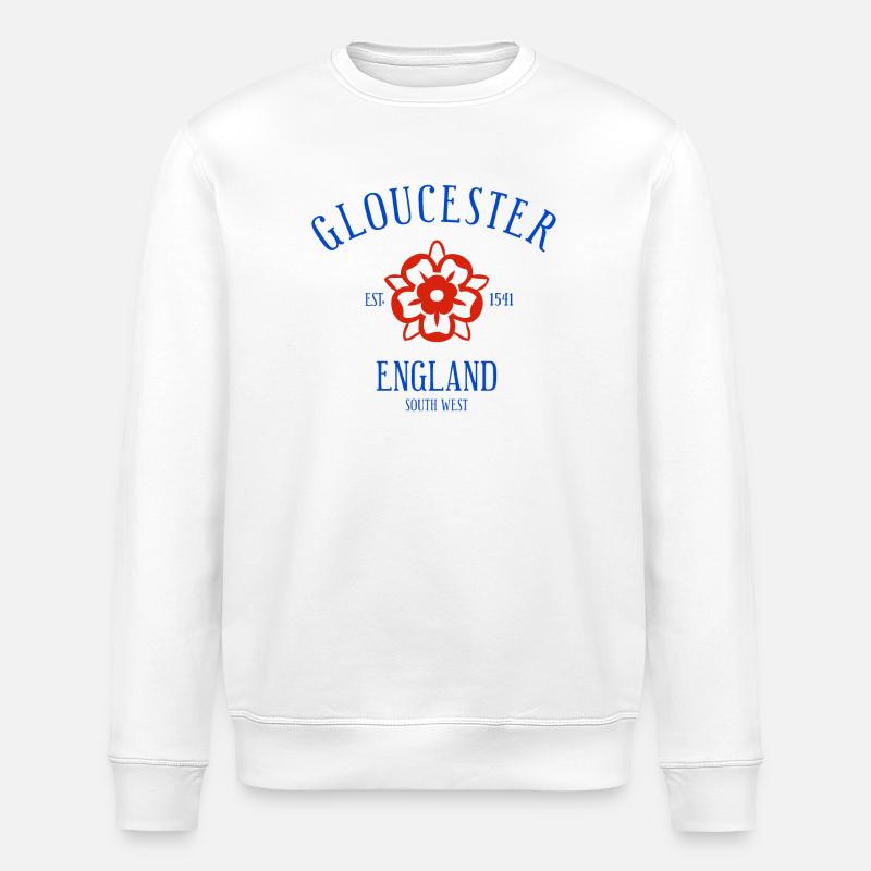 GLOUCESTER England - Stanley/Stella ROLLER Unisex Organic Sweatshirt - white
