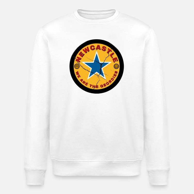 Blauer Stern Riss - Stanley/Stella Unisex Bio-Sweatshirt ROLLER - Weiß