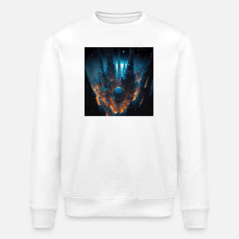 Megalopolis Alien 01 - Stanley/Stella Unisex Bio-Sweatshirt ROLLER - Weiß