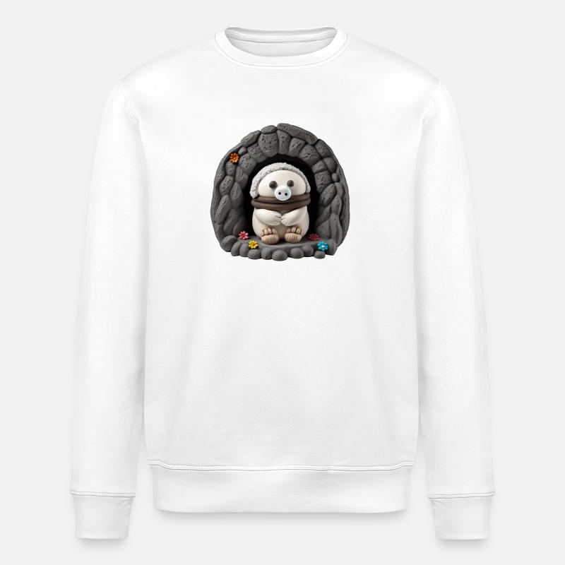 Cute weird creature - Stanley/Stella Unisex Bio-Sweatshirt ROLLER - Weiß