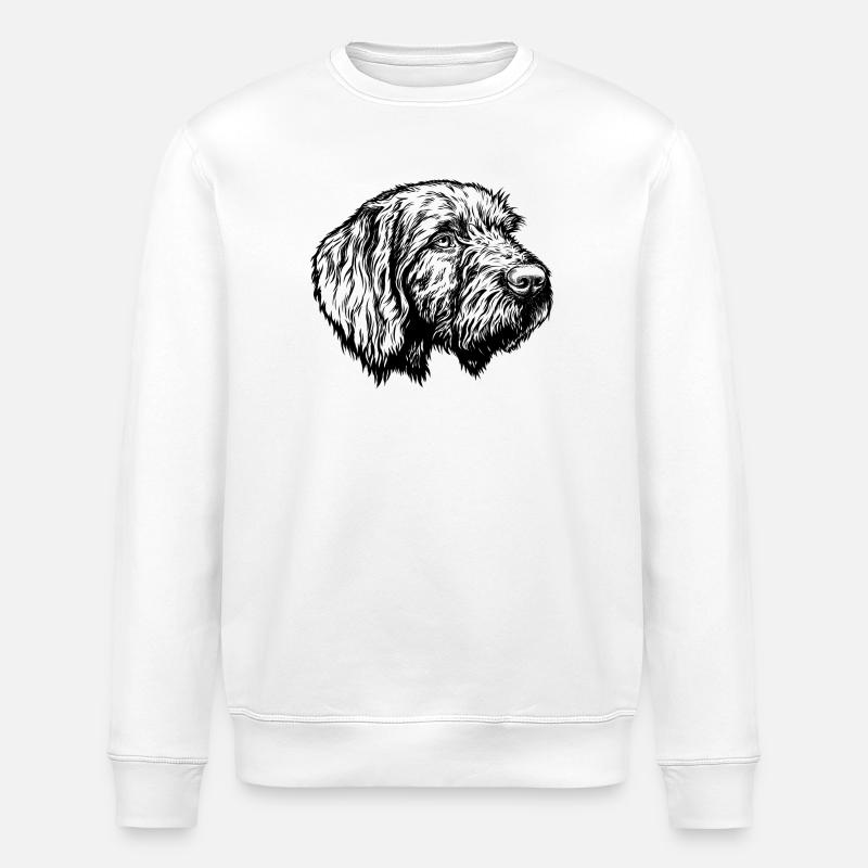 Pudelpointer Portrait - Stanley/Stella Unisex Bio-Sweatshirt ROLLER - Weiß