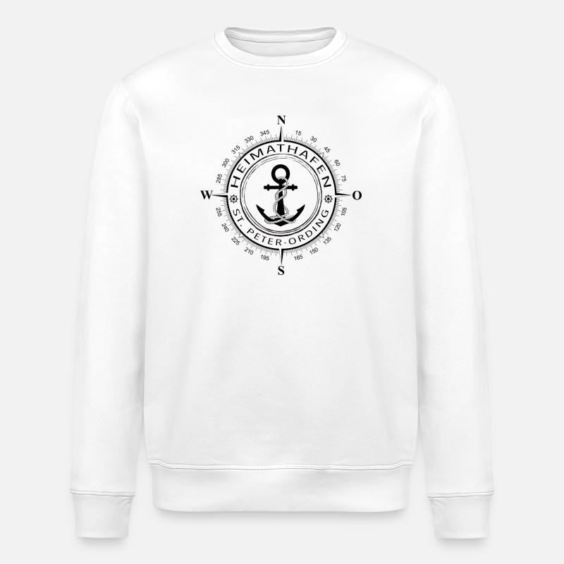 Heimathafen St Peter Ording - Stanley/Stella Unisex Bio-Sweatshirt ROLLER - Weiß