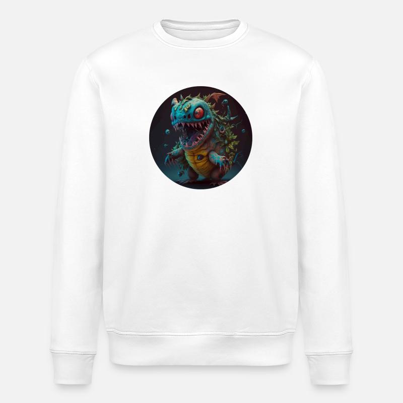 Süsses Monster Comic - Stanley/Stella Unisex Bio-Sweatshirt ROLLER - Weiß