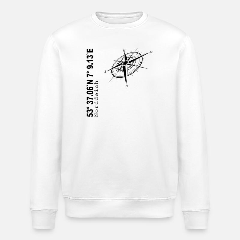 Norddeich - Stanley/Stella Unisex Bio-Sweatshirt ROLLER - Weiß