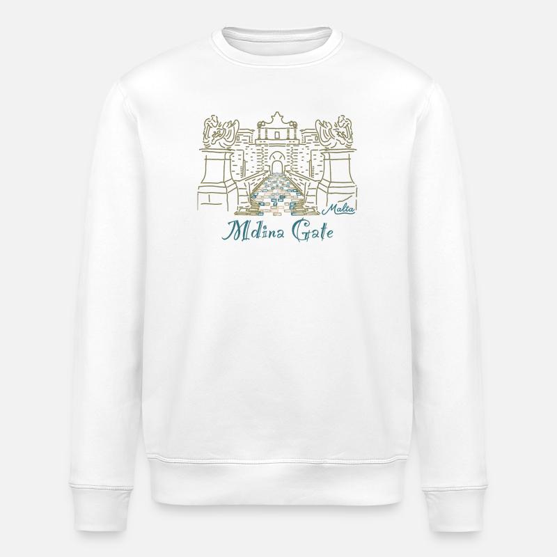 Mdina Gate, Malte - Sweat bio ROLLER Stanley/Stella Unisexe - blanc