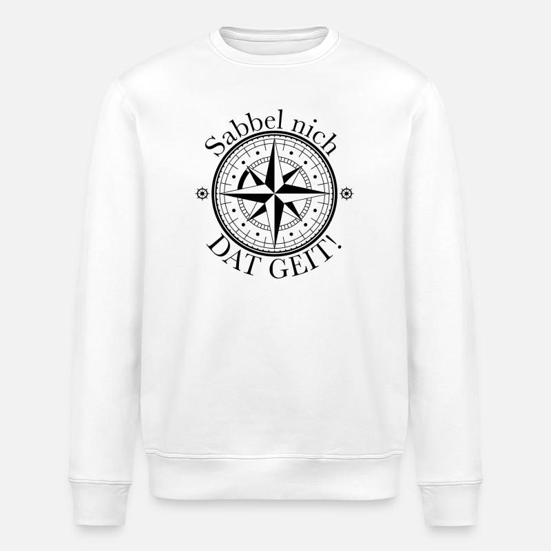 Sabbel nich - Dat geit! - Stanley/Stella Unisex Bio-Sweatshirt ROLLER - Weiß