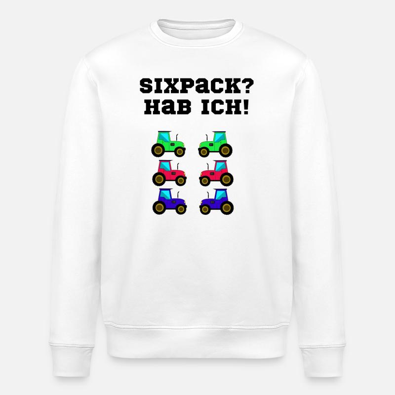 trecker sixpack kinder traktor - Stanley/Stella Unisex Bio-Sweatshirt ROLLER - Weiß