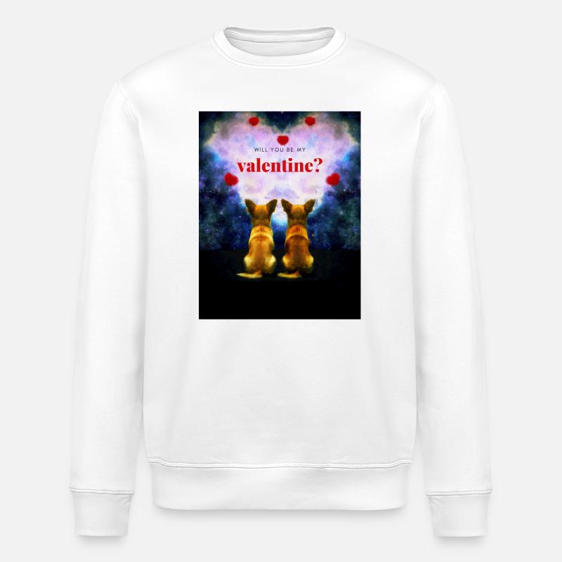 Will you be my Valentine? - Stanley/Stella Unisex Bio-Sweatshirt ROLLER - Weiß