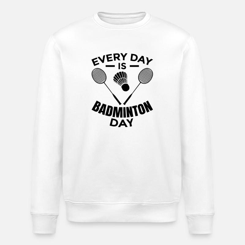 Routine quotidienne de badminton - Sweat bio ROLLER Stanley/Stella Unisexe - blanc