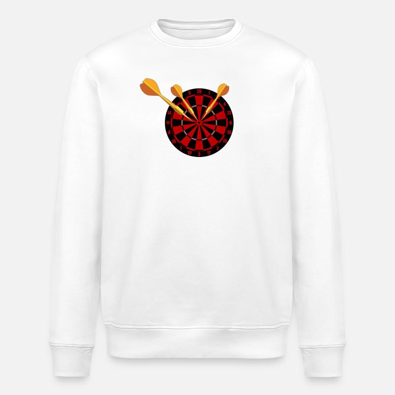 Fléchettes Flèches et jeu de fléchettes - Sweat bio ROLLER Stanley/Stella Unisexe - blanc
