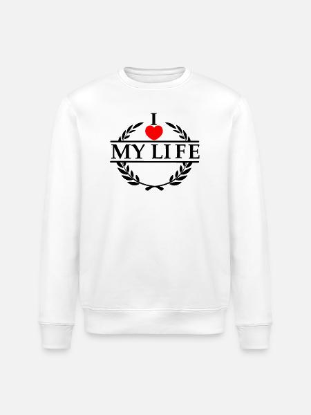 Elsker dit hjerte 020 - Stanley/Stella økologisk unisex-sweatshirt ROLLER - hvid