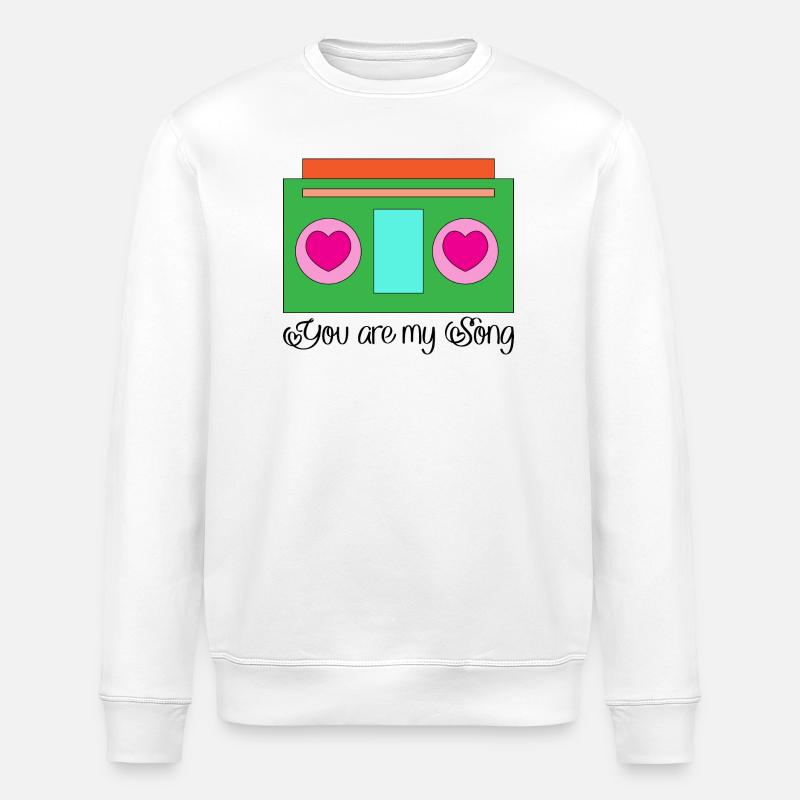 abstrait amour amitié graphique - Sweat bio ROLLER Stanley/Stella Unisexe - blanc