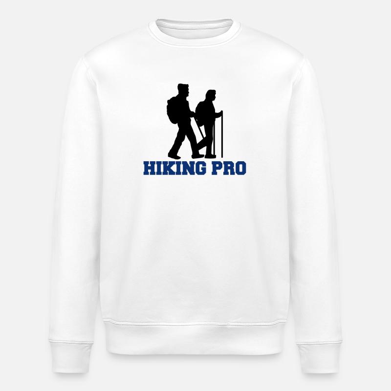 Wnaderer Gipfel Statement Wandern Bergsteigen - Stanley/Stella Unisex Bio-Sweatshirt ROLLER - Weiß