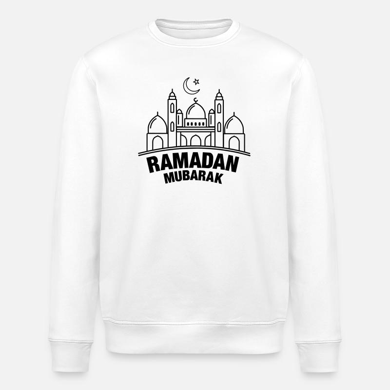 Ramadan Mubarak transparent - Stanley/Stella Unisex Bio-Sweatshirt ROLLER - Weiß