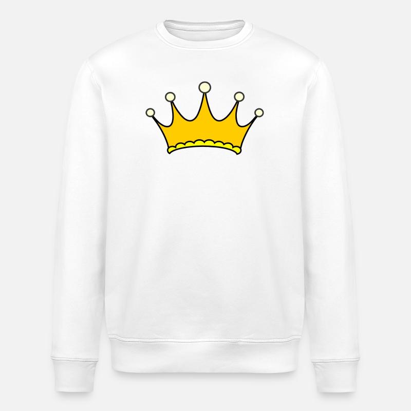 Einfache Krone - Stanley/Stella Unisex Bio-Sweatshirt ROLLER - Weiß