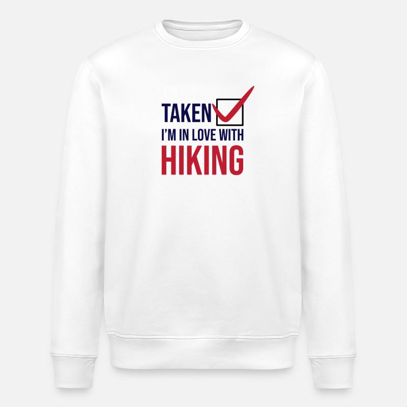 Wanderwege Klettern Wandern Wanderer Statement - Stanley/Stella Unisex Bio-Sweatshirt ROLLER - Weiß