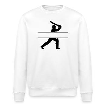 Cricket own name banner - Stanley/Stella ROLLER Unisex Organic Sweatshirt - white - Front - Nik (191cm)