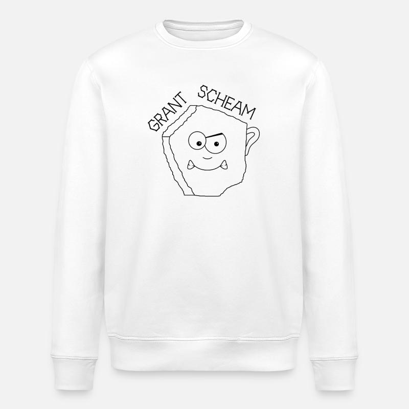 Grantscheam - grumpy person - Austria dialect - Stanley/Stella ROLLER Unisex Organic Sweatshirt - white