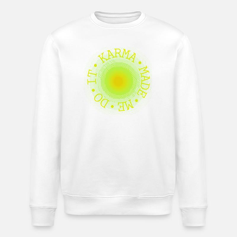 Neon Kreis Sonnenburst - Stanley/Stella Unisex Bio-Sweatshirt ROLLER - Weiß