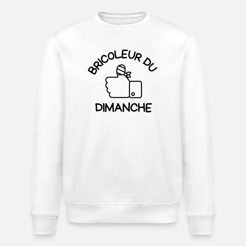 bricolage, bricoleur, bricoler - Sweat bio ROLLER Stanley/Stella Unisexe - blanc