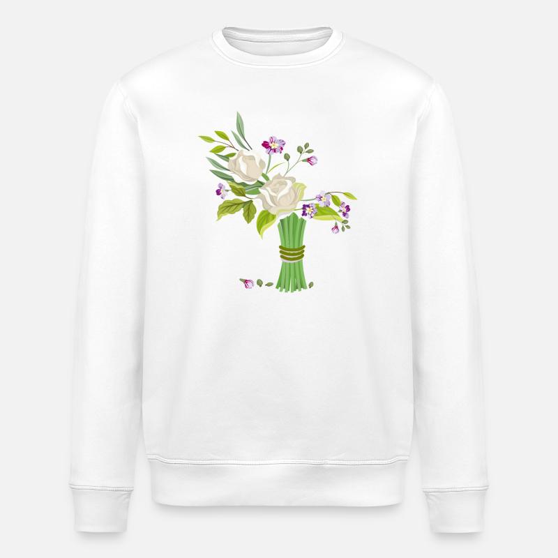 Blumenstrauss - Stanley/Stella Unisex Bio-Sweatshirt ROLLER - Weiß