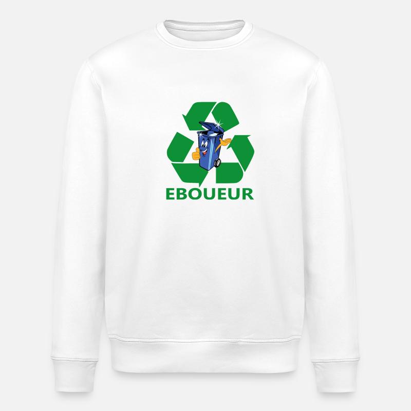 Eboueur - Sweat bio ROLLER Stanley/Stella Unisexe - blanc