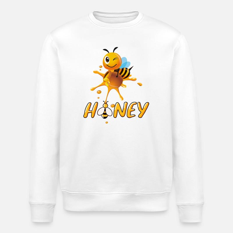 bee, hive, beekeeper - Stanley/Stella ROLLER Unisex Organic Sweatshirt - white