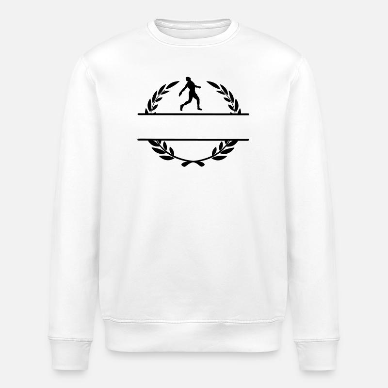 Diskuswerfer, Sieger im Lorbeerkranz - Stanley/Stella Unisex Bio-Sweatshirt ROLLER - Weiß