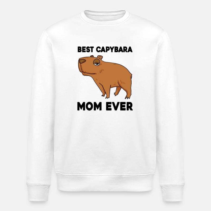 Capybara Mama Wasserschwein - Sweat bio ROLLER Stanley/Stella Unisexe - blanc