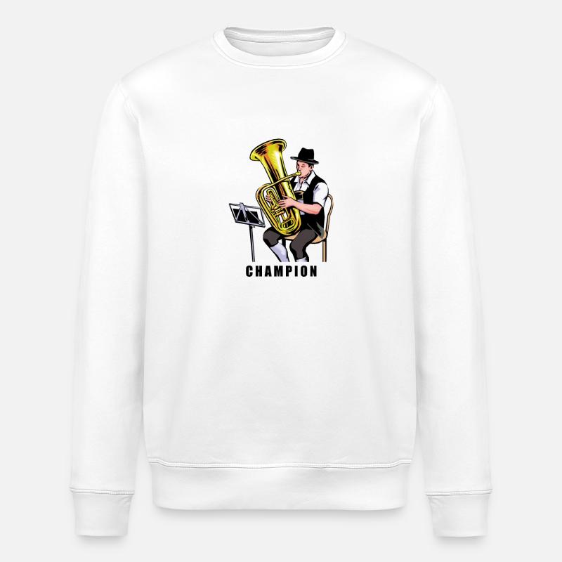 Tuba Champion Emblem - Stanley/Stella Unisex Bio-Sweatshirt ROLLER - Weiß