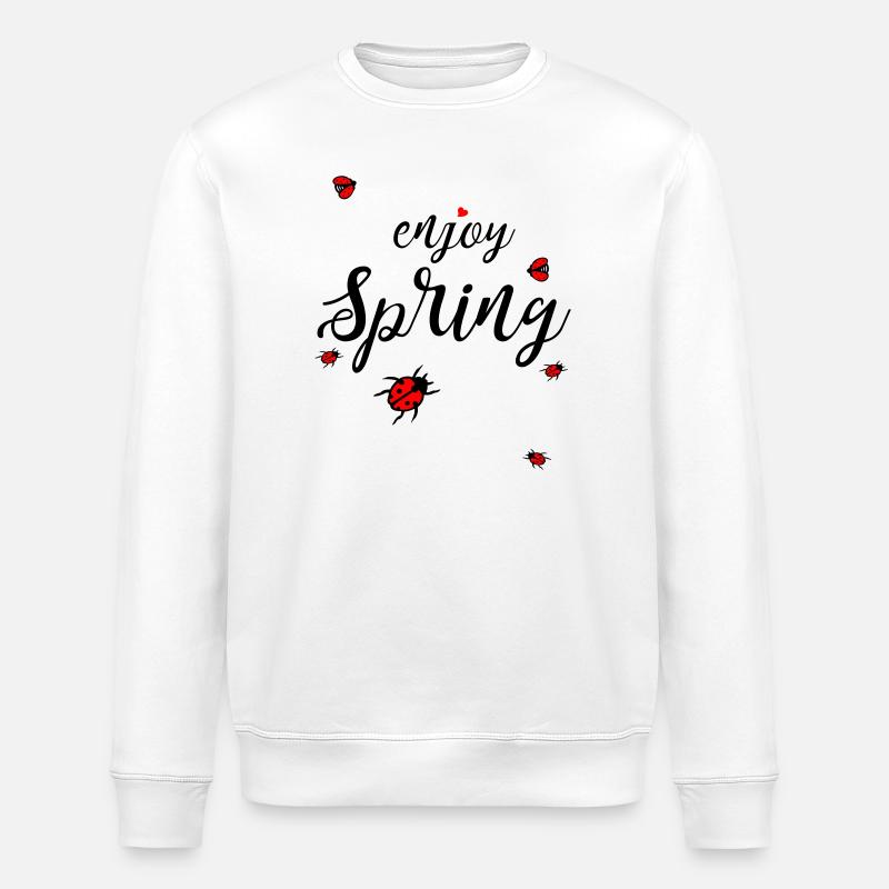 Printemps, profitez du printemps - Sweat bio ROLLER Stanley/Stella Unisexe - blanc