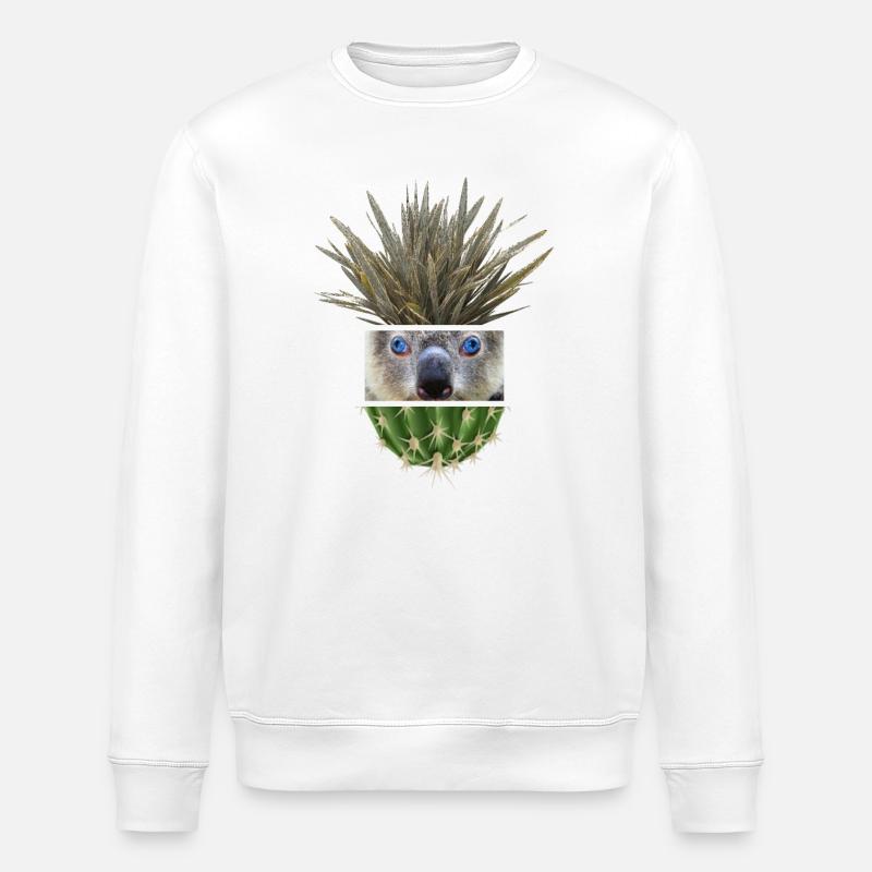 Koala Azure Cactus Collage - Stanley/Stella ROLLER Unisex Organic Sweatshirt - white