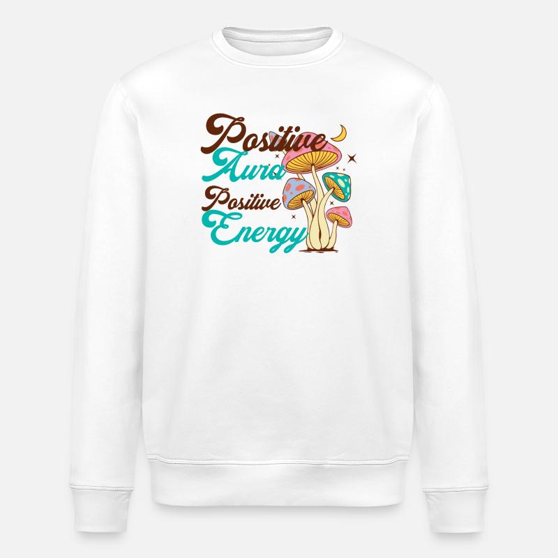 Psychedelische Pilzenergie - Stanley/Stella Unisex Bio-Sweatshirt ROLLER - Weiß