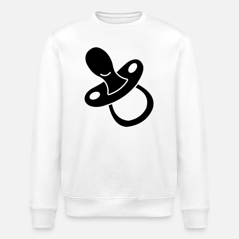 Logo bébé trayon - Sweat bio ROLLER Stanley/Stella Unisexe - blanc