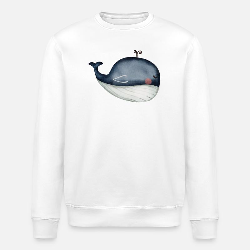 baleine, océan - Sweat bio ROLLER Stanley/Stella Unisexe - blanc